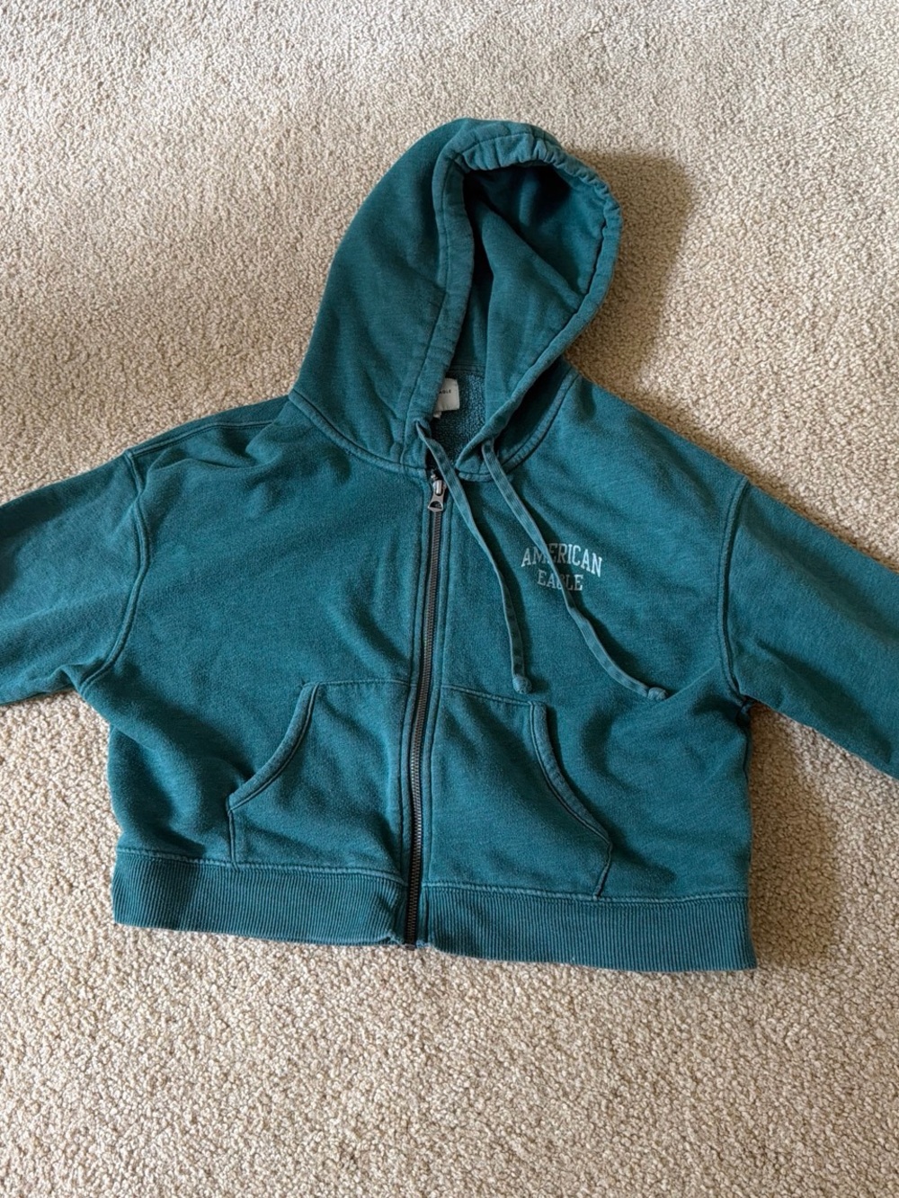 American Eagle Outfitters Kids Teal Zip-Up Hoodie
